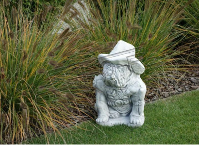 Garten Dekoration Hund Terrasse Stein Figuren Weiß Dekorative Statue Figur